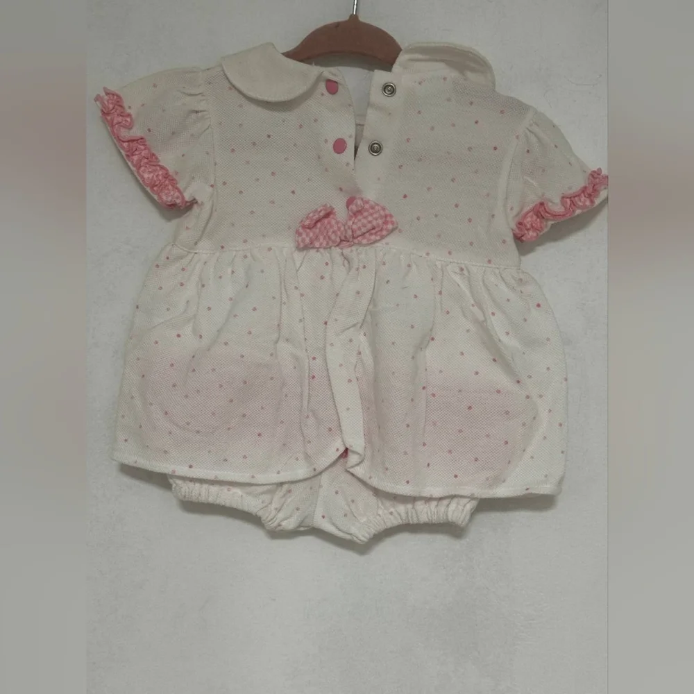 Charming Cream and Pink Baby Diaper Cover